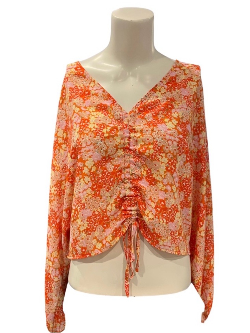 Pink Lily floral top medium